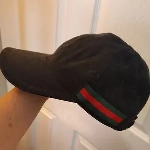 Gucci Black Cap with Signature Green and Red Stripe Gucci | Other | Gucci Black Cap With Green And Red Stripe  main image 4